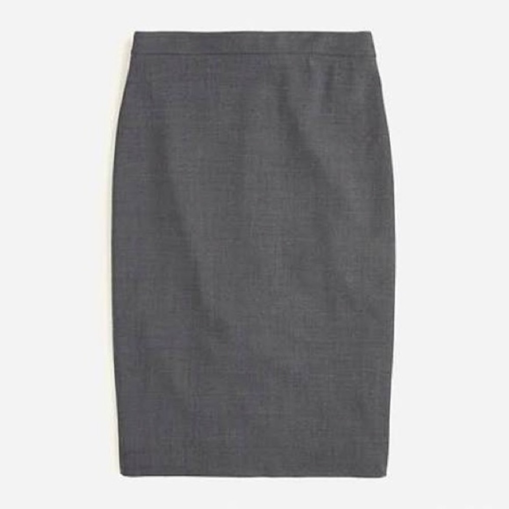 J.Crew Size 6 No 2 Pencil Skirt in Heather Dove Gray Stretch Twill